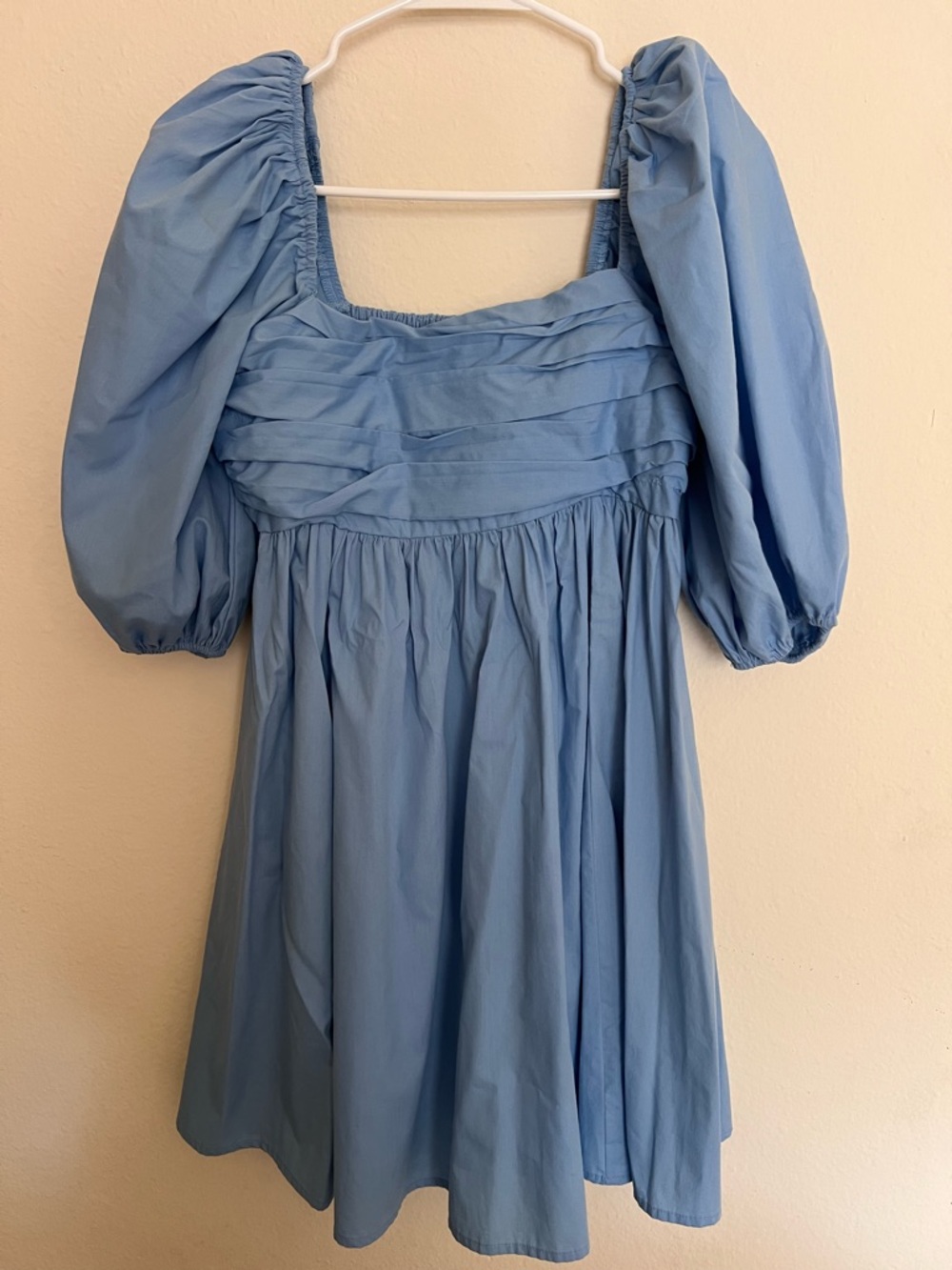 Abercrombie & Fitch Dusty Blue Smocked Top